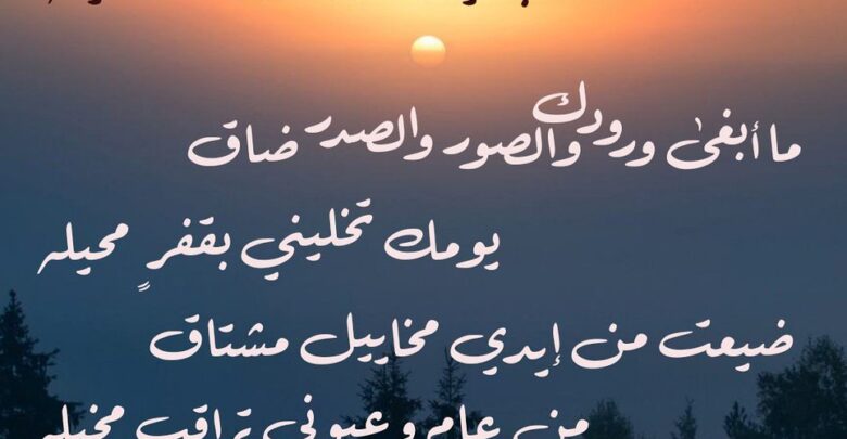 اشعار حزينة جدا عن الحب.