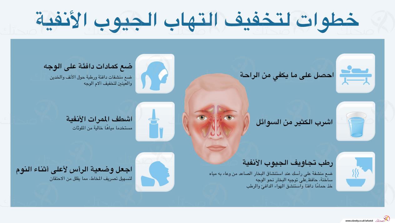 علاج الجيوب الأنفية في المنزل