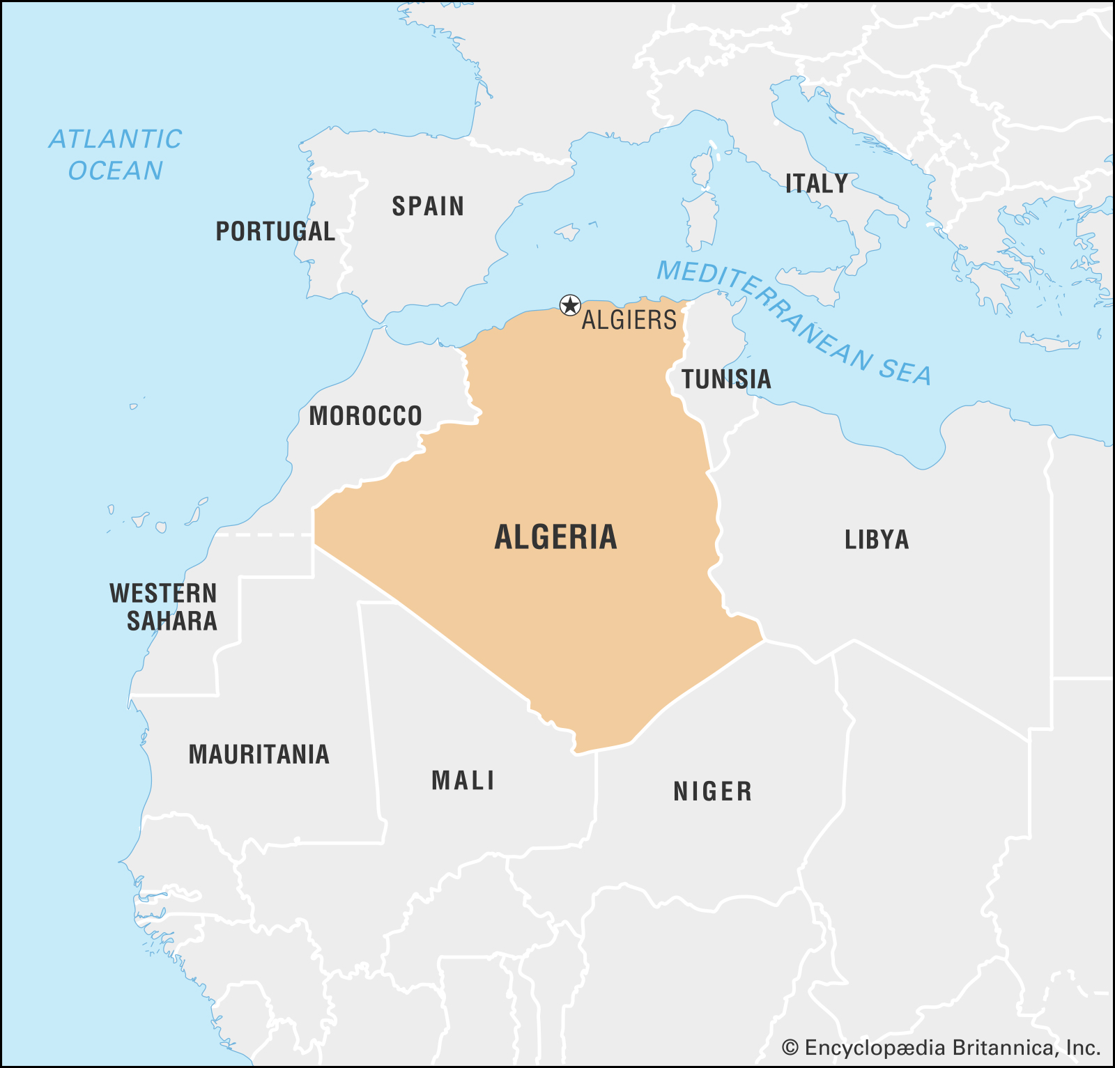 موقع الجزائر