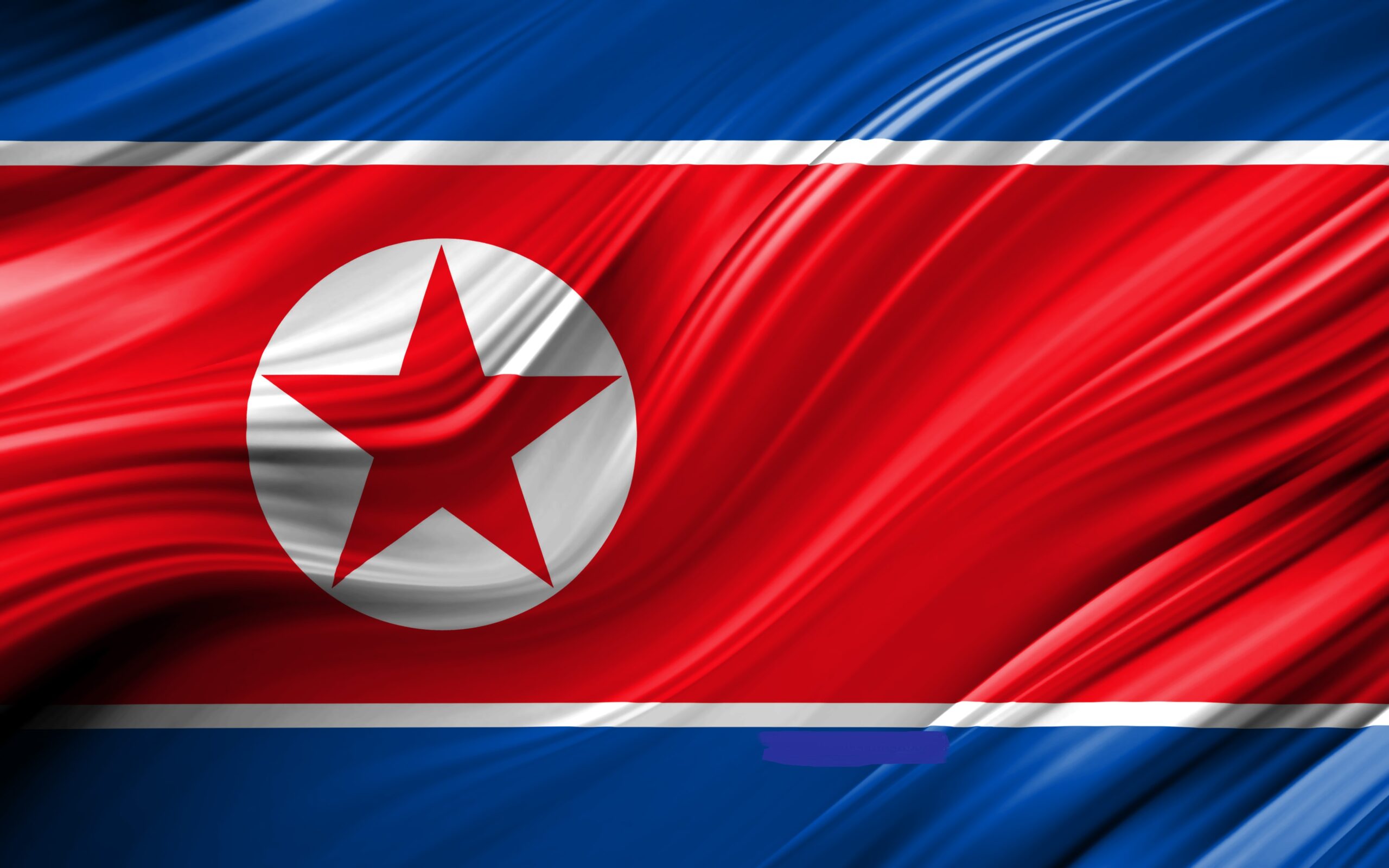 علم دولة كوريا الشمالية.
