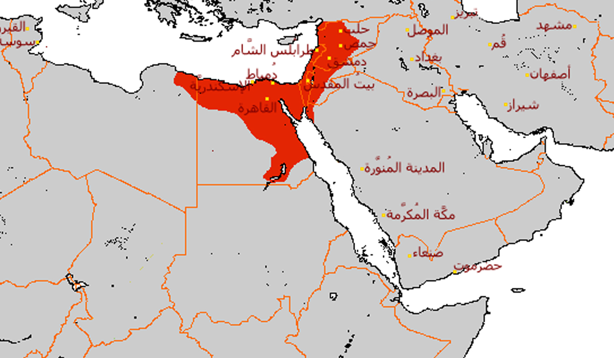 المناطق التي سيطر عليها الطولونيون