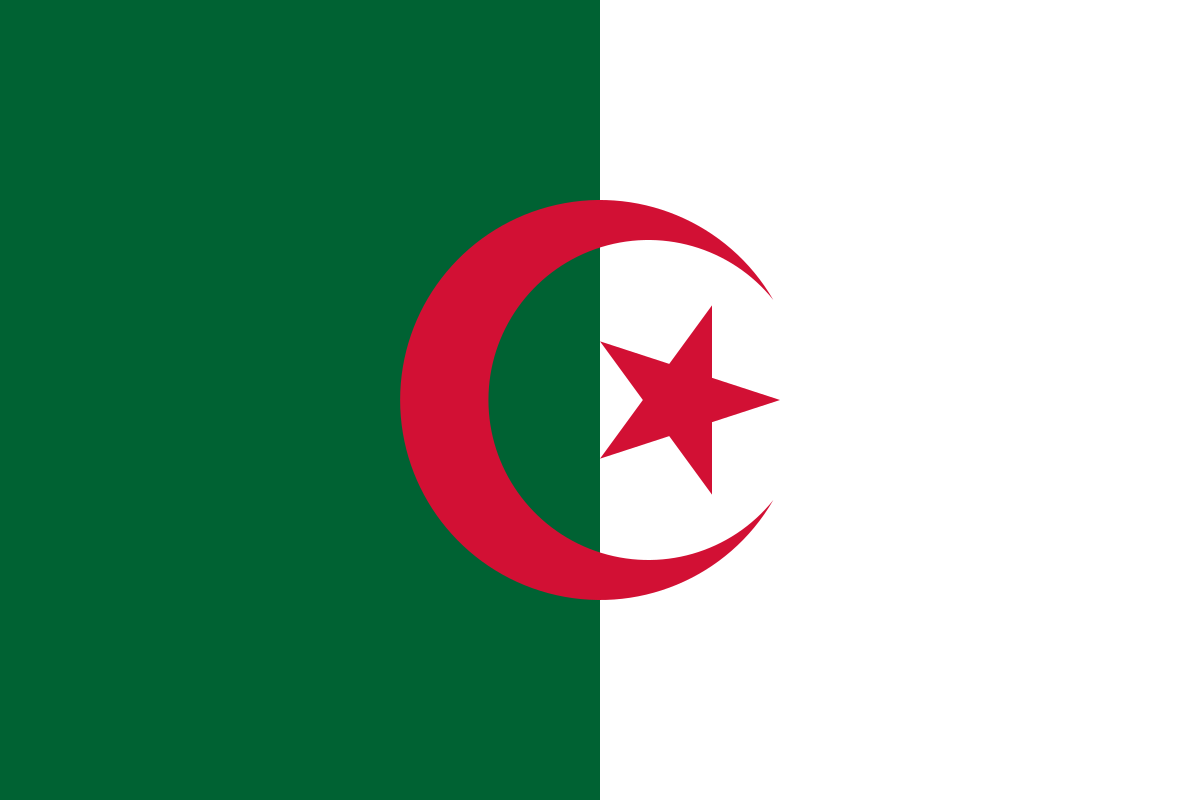 صورة لعلم جمهورية الجزائر