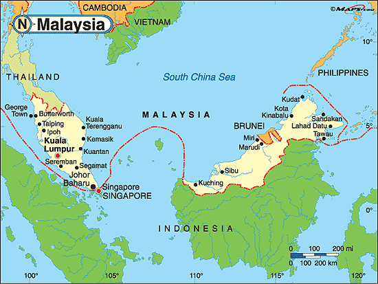 اين تقع ماليزيا و نبذة عن تاريخها و السياحة فيها