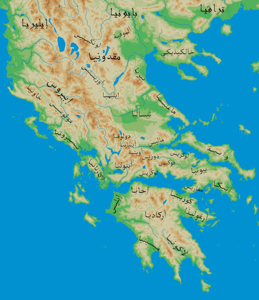 خريطة دولة اليونان