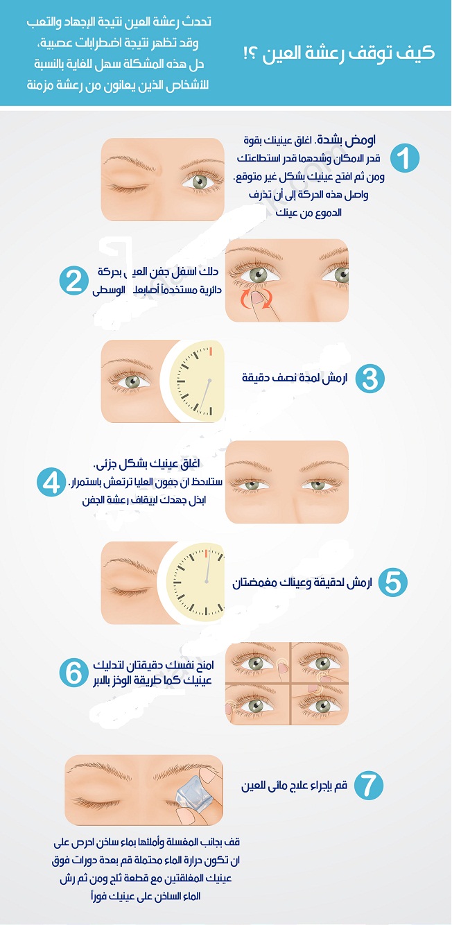 علاج رجفة العين.