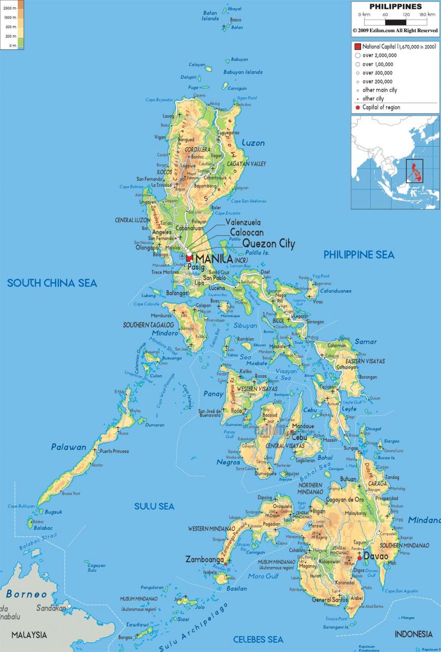 دولة الفلبين على الخريطة
