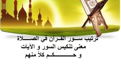 حكم التنكيس و تغيير ترتيب السور في الصلاة.