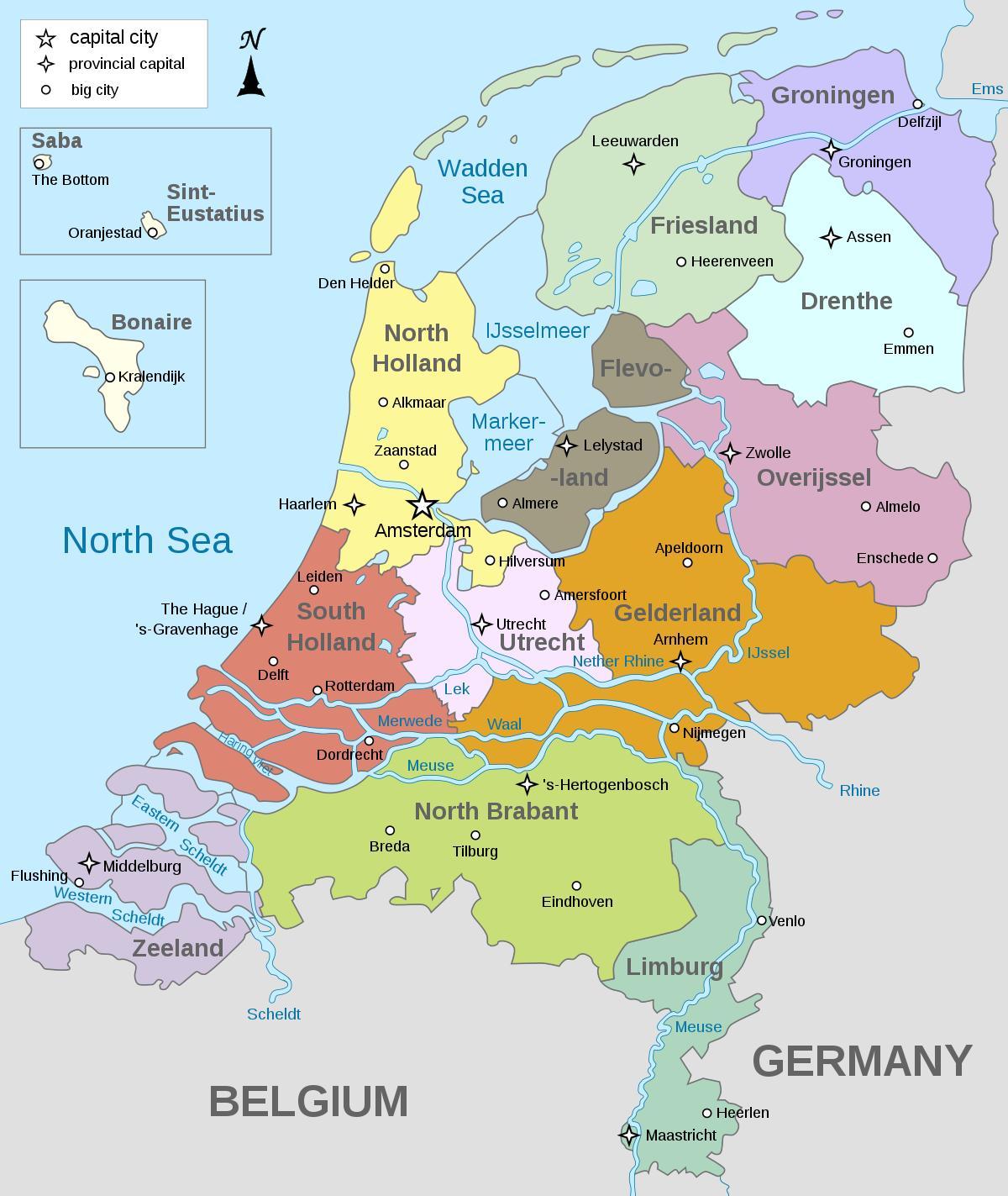 خريطة هولندا