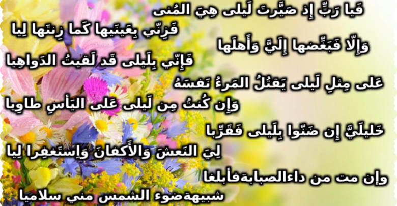 مقتطف من شعر المؤنسة