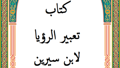 خلفية بشكل إسلامي مكتوب فيها تعبير الرؤيا لابن سيرين