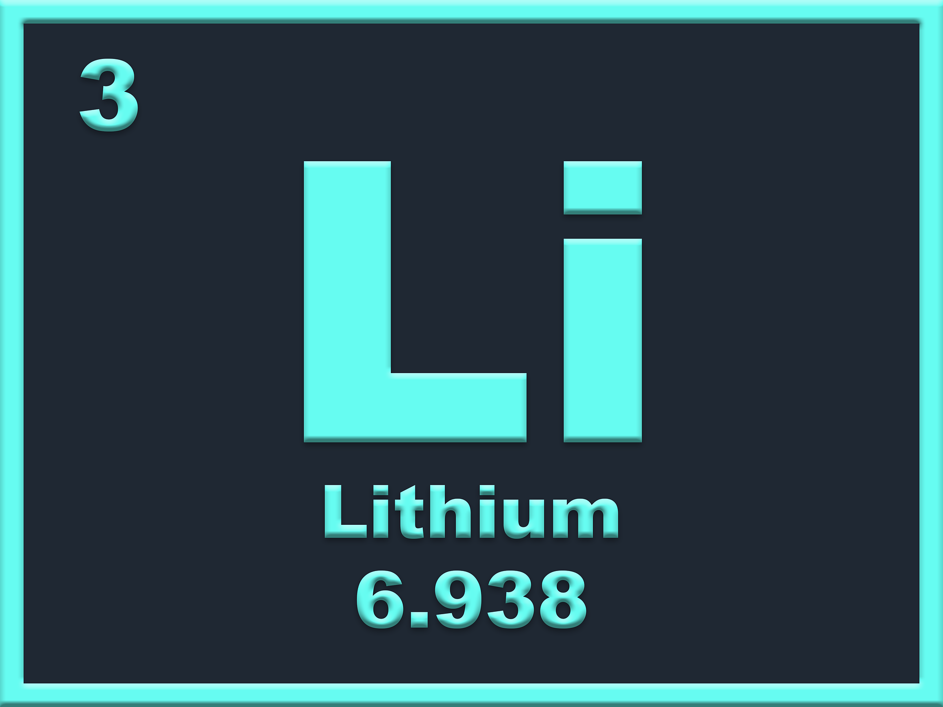 رمز الليثيوم الكميائي.