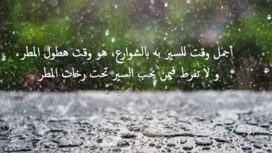 مدح الأشخاص المحبين للمطر و الشتاء.