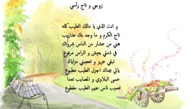 رسالة حب و مدح للزوج.