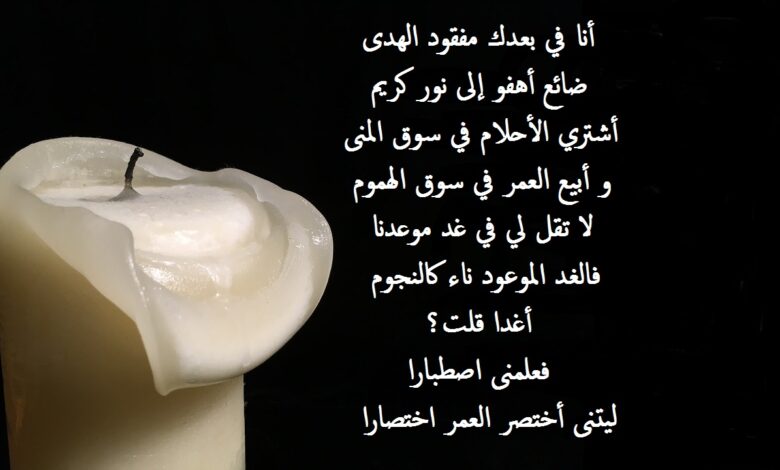 أبيات حزينة وداع.