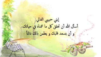 كلام من الاب لابنه.