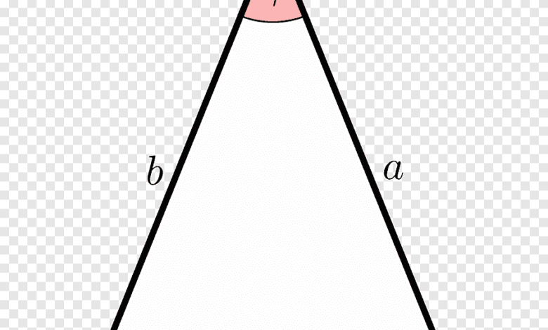 مساحة المثلث متساوي الساقين