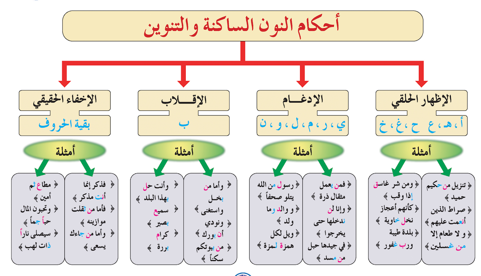 أحكام النون الساكنة