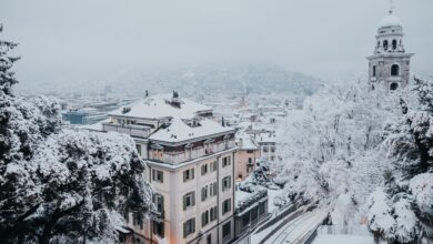صورة جميلة عن الشتاء والثلوج في المدن
