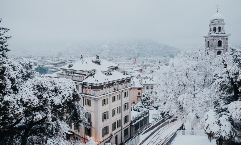 صورة جميلة عن الشتاء والثلوج في المدن