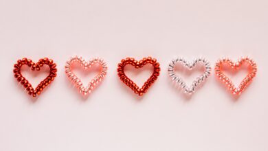 صورة جميلة بها خمس قلوب حلوة