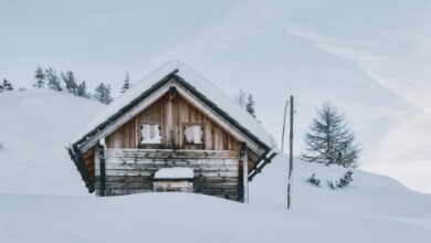 صورة حلوة لبيت في الثلوج البيضاء الجميلة