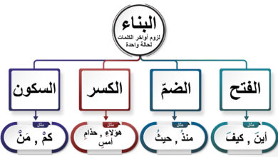 الكلمة المبنية من الأسماء